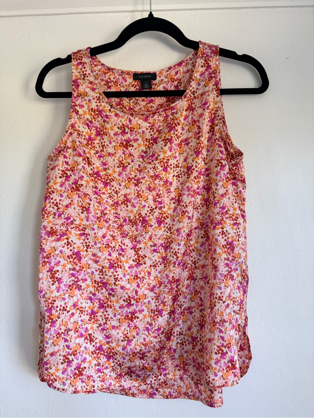 Halogen Pink and Orange Floral Camisole Tank
